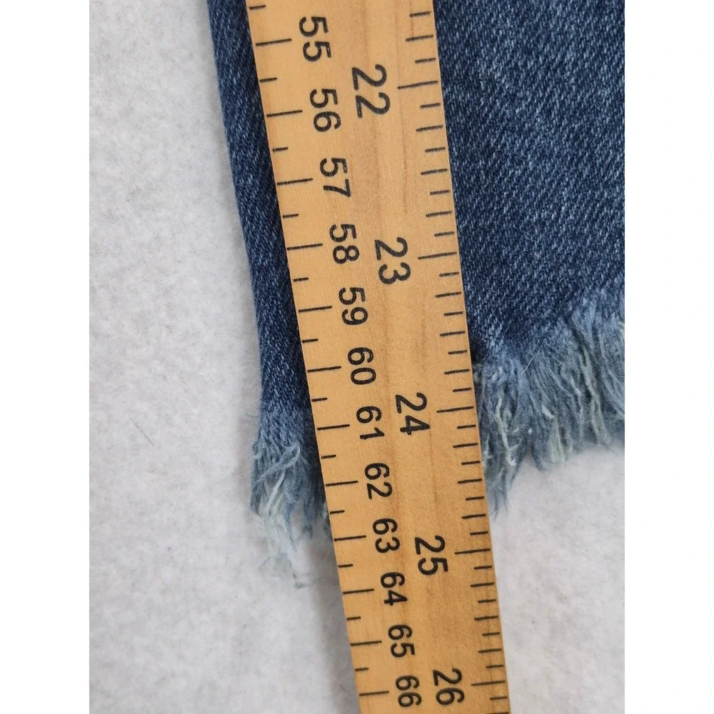 Judy Blue High Rise Skinny Jeans Women's 29 Blue Frayed Shark Bite Hem